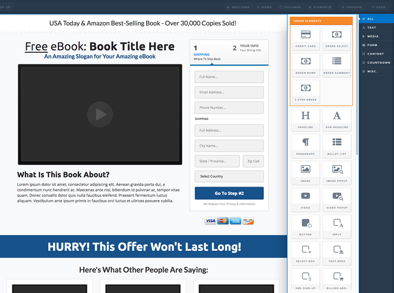 clickfunnels page editor