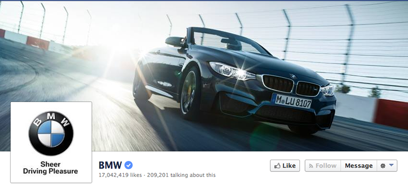 Create Facebook Business Page - example BMW